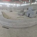 常德 芝麻白异形坐凳，自然面光面弧形加工