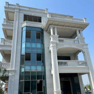 常德 白麻花岗岩别墅外墙干挂效果展示