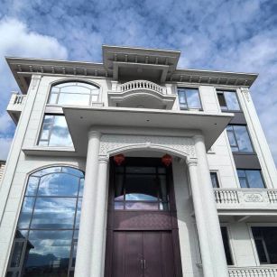 常德白麻别墅外墙干挂石材效果示例