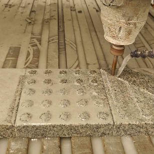 常德 芝麻白花岗岩石材盲人石、盲道石、盲点石