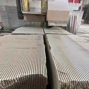 常德 车间生产日常，黄金麻白麻花岗岩