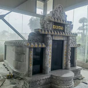 常德 芝麻白墓碑效果展示图