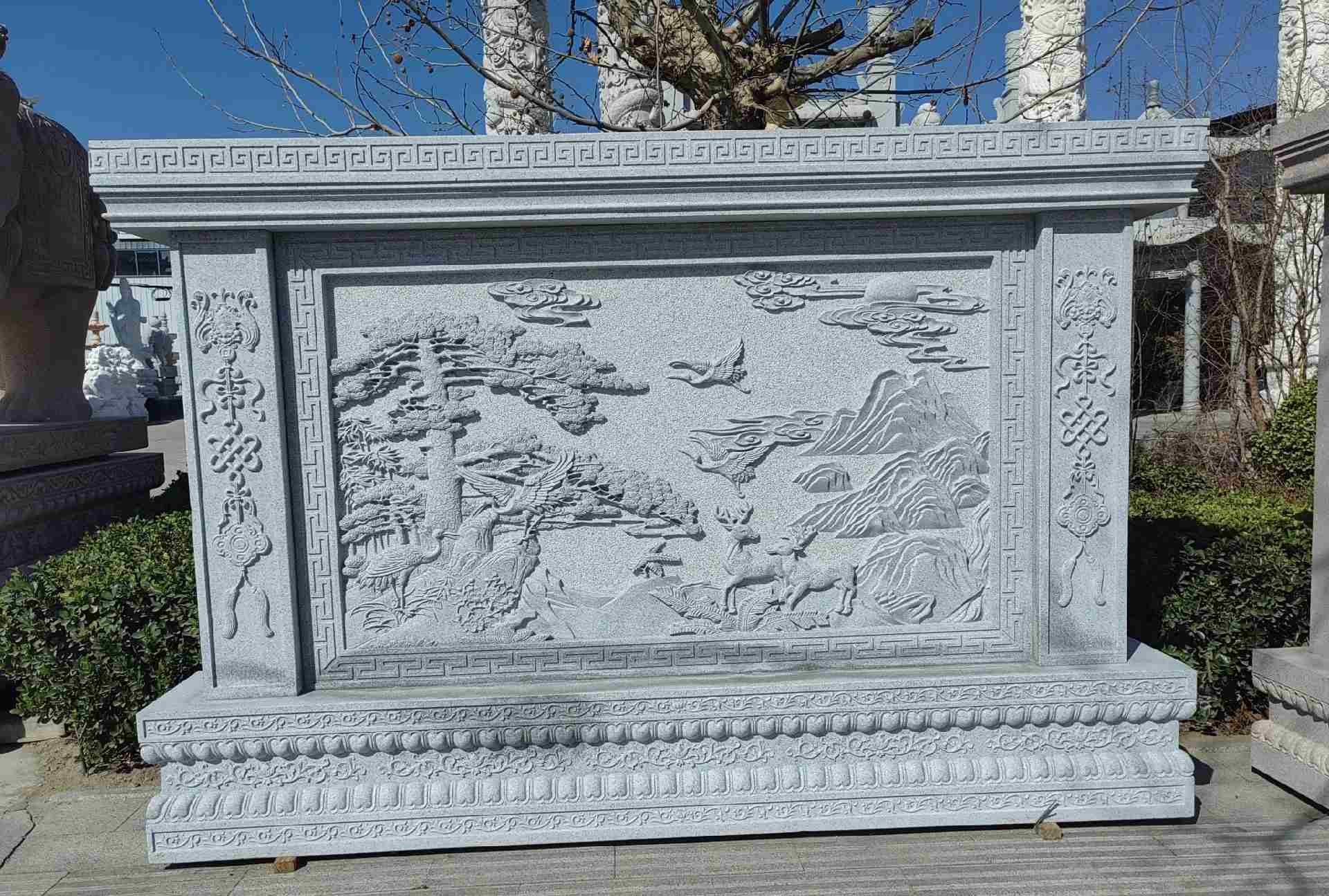 常德 芝麻白大型照壁，屏风，影壁