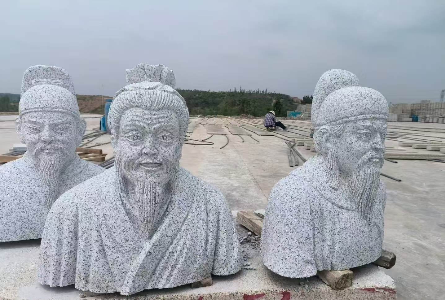 常德 白麻花岗岩石材人物立体雕刻