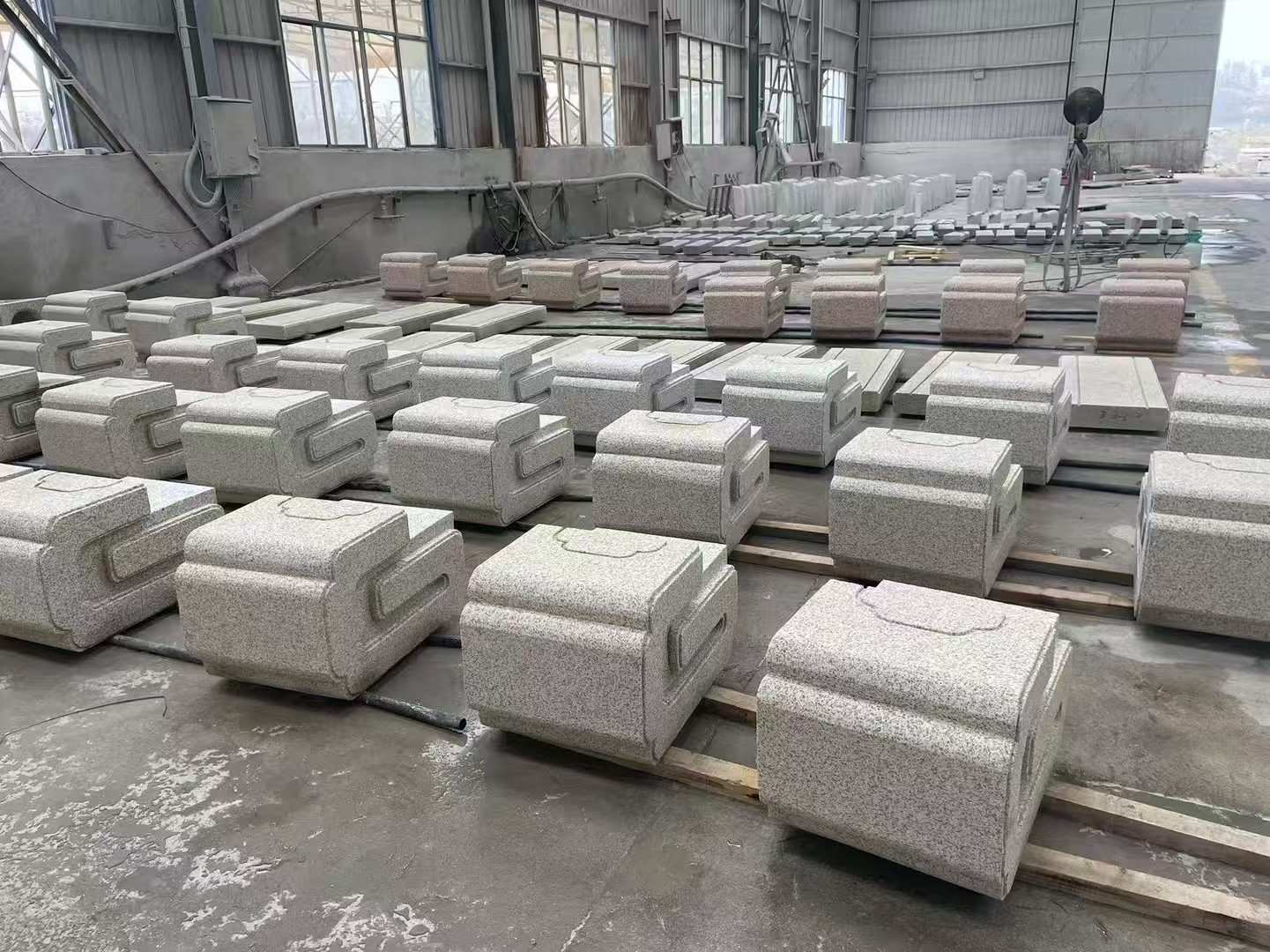 常德 白麻花岗岩异形加工-石凳，坐凳