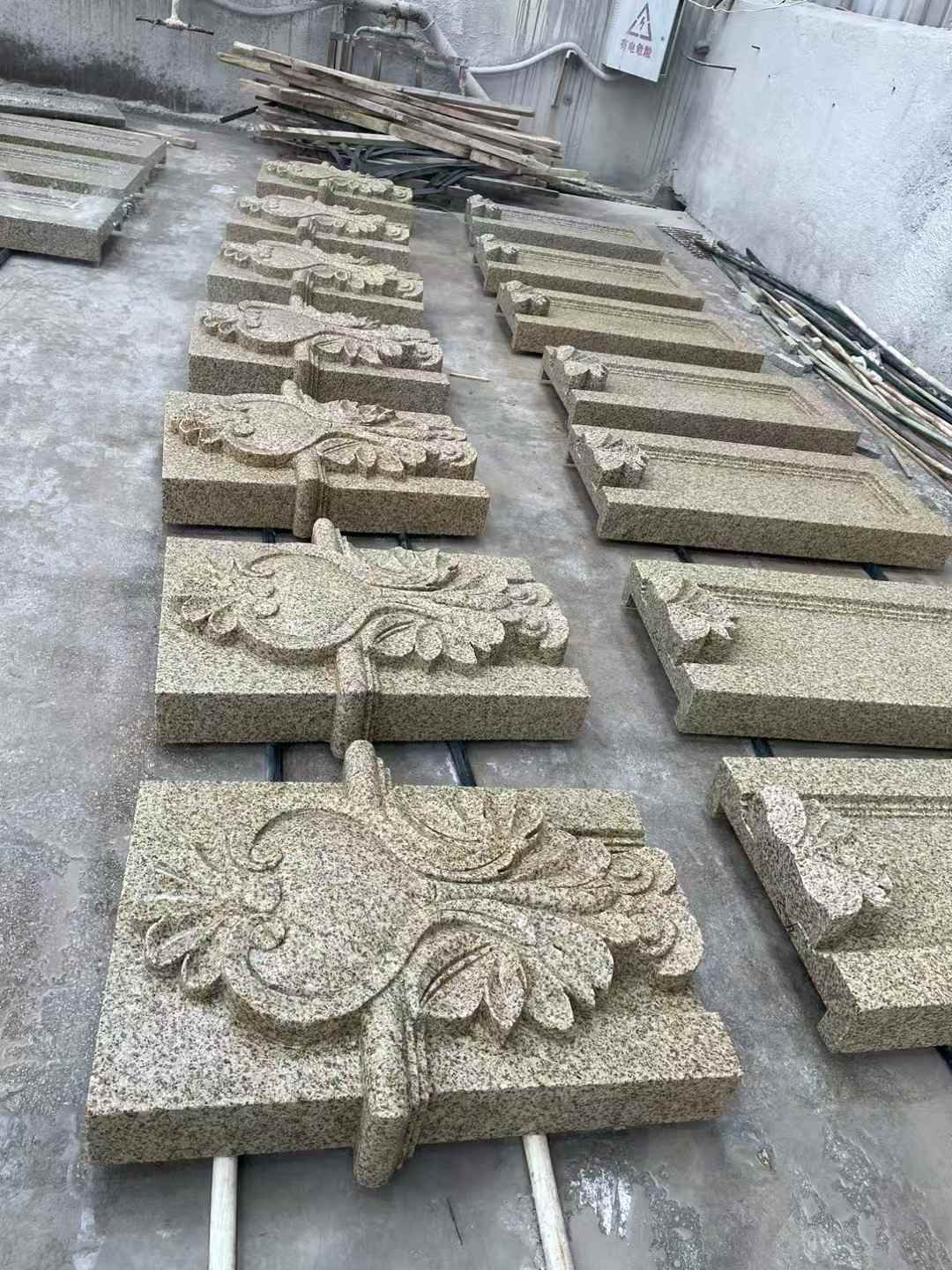 常德 黄金麻花岗岩别墅外墙雕刻板