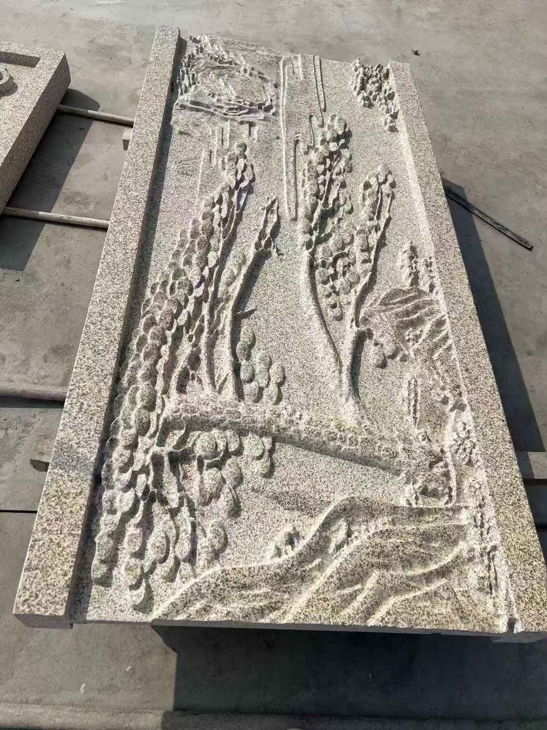 常德 黄金麻雕刻板浮雕迎客松