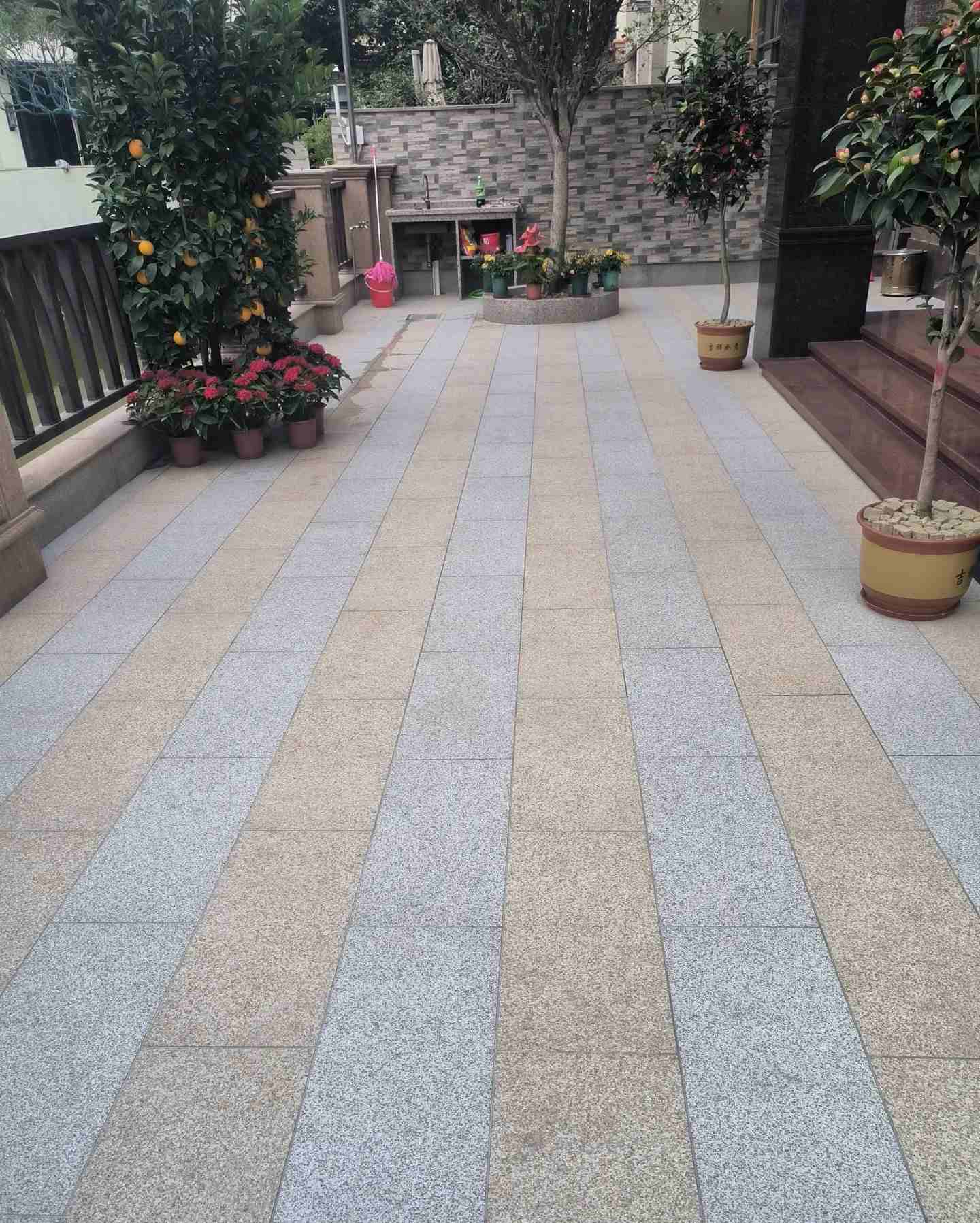 常德 黄金麻白麻荔枝面庭院铺装展示