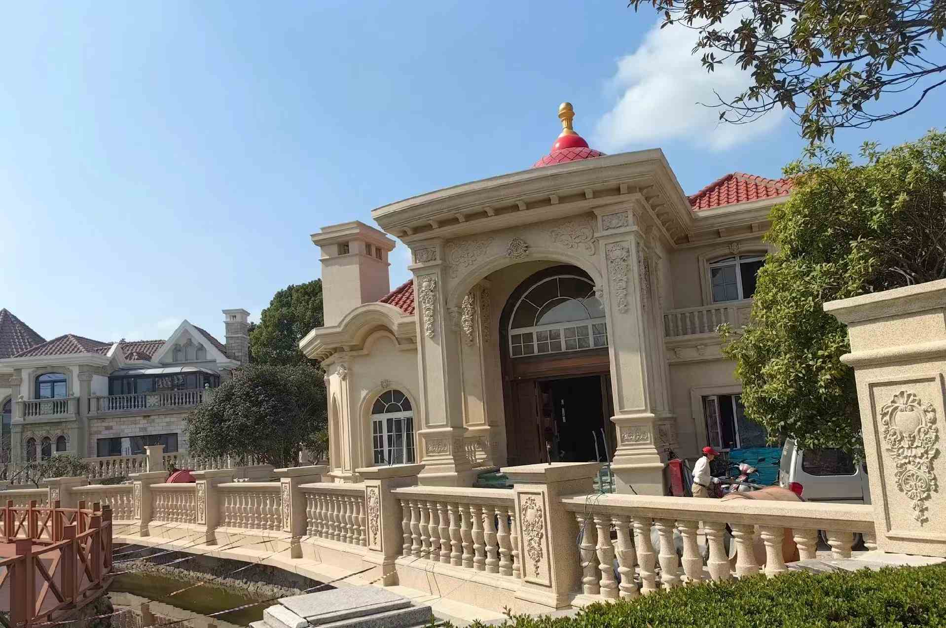 常德 黄金麻花岗岩欧式别墅