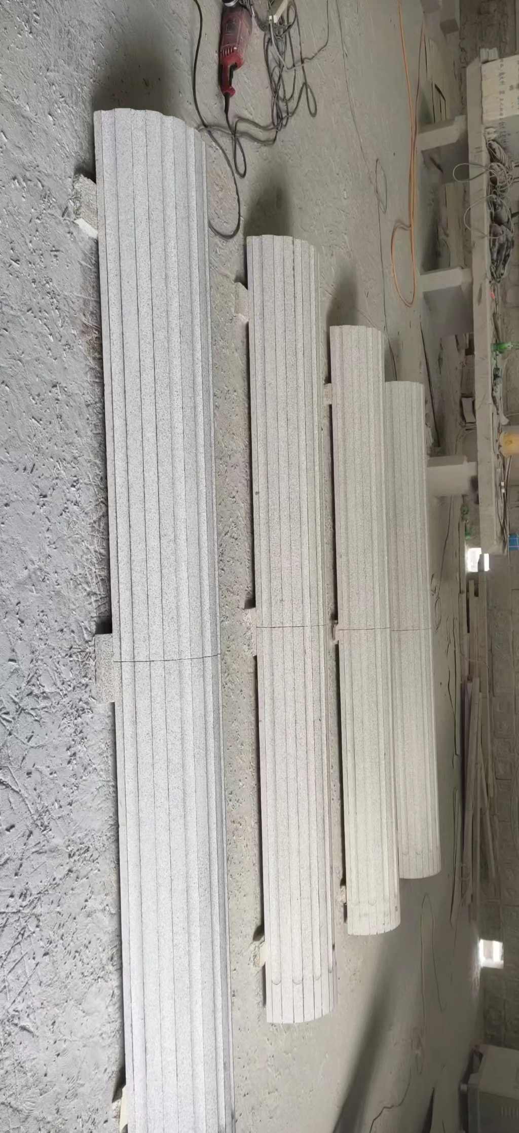 常德 花岗岩厂家带你看白麻花岗岩门楼大柱柱皮